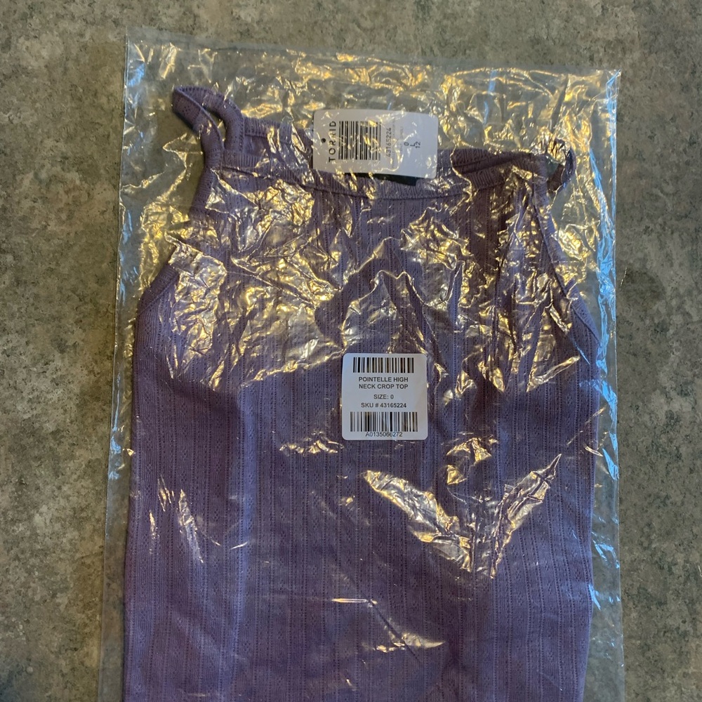 Torrid Pointelle High Neck Crop Tops in Dusk and Bleached Mauve